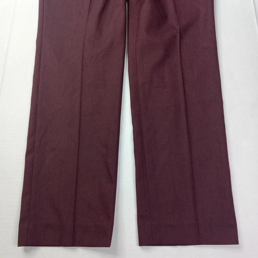 JF J Ferrar Men's Ultra Comfort Slim Flat Front Dress Pants Size 32x29 Burgundy